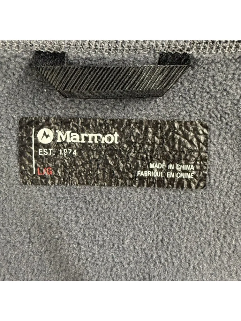 Marmot Polartec Jacket Mens Large Gray Hooded Softshell Fleece Full Zip Hiking